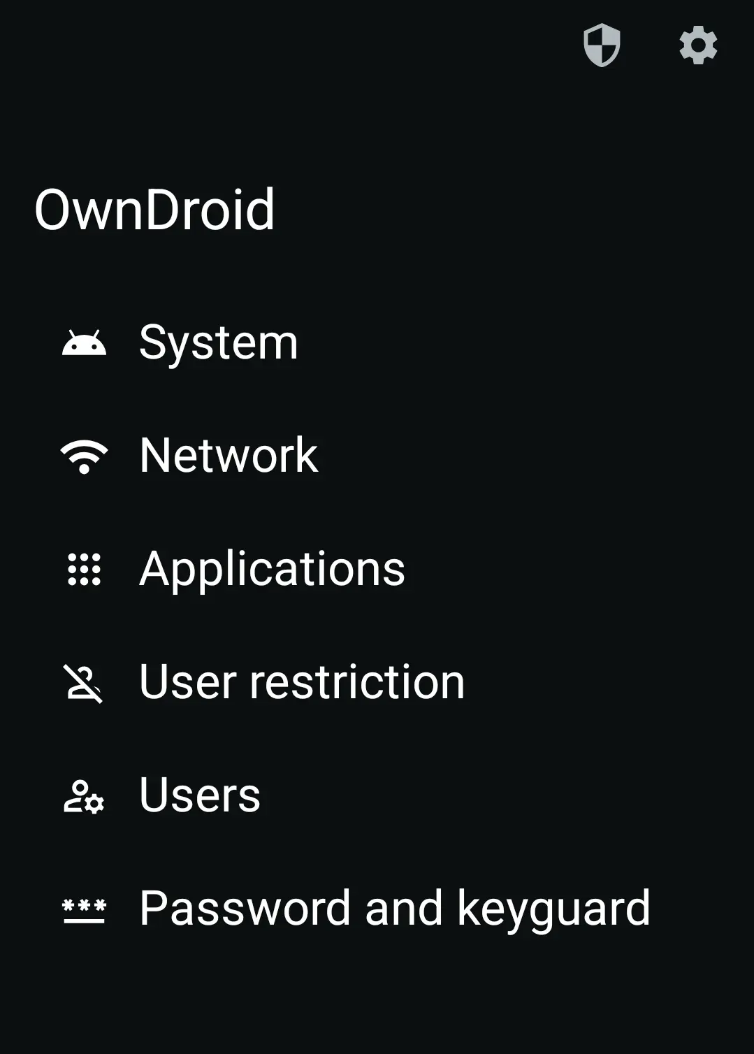 OwnDroid 主界面